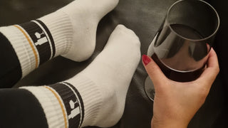 Weinsocken Glass & Bottle gemütlich mit einem Glas Wein